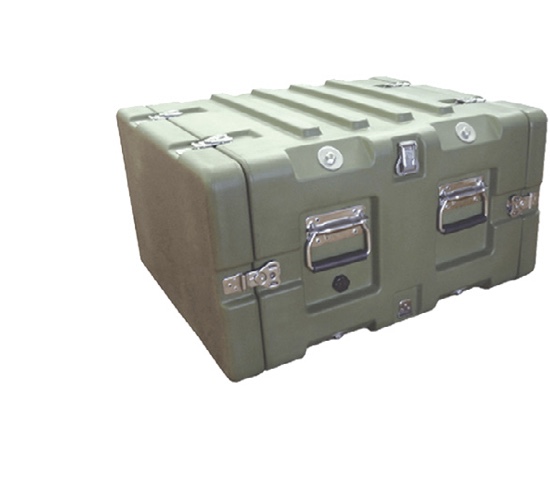 Shock-absorbing military equipment case